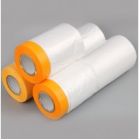 Car Plastic HDPE Masking Film Pre-Taped Protective Masking Film Adhesive Automotive Paint Masking Film